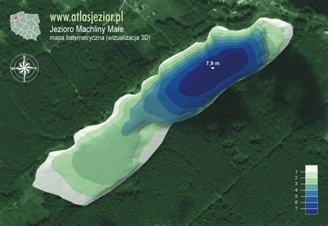 Jezioro Machliny Ma E Mapa Batymetryczna Dojazd Op Aty Atlas