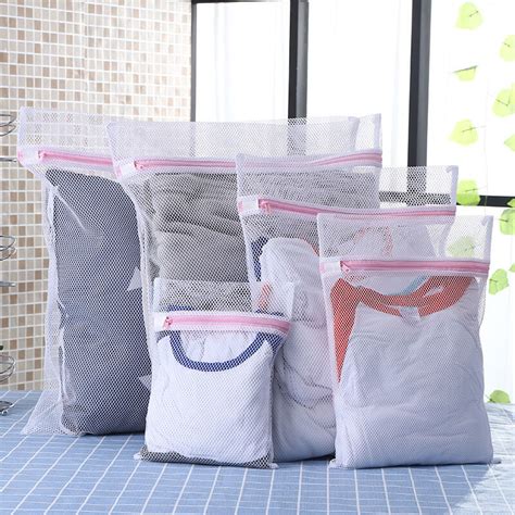 Set Of 5 White Coarse Mesh Laundry Bag Laundry Mesh Bag Manufacturer