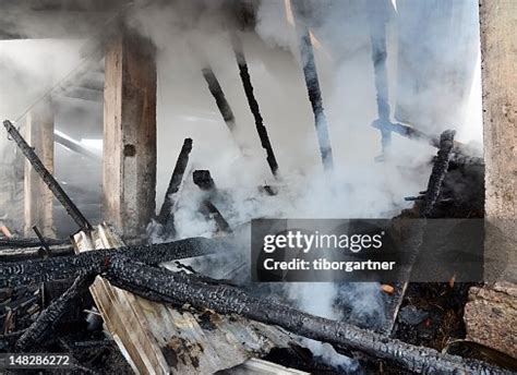 burnt house high res stock photo getty images