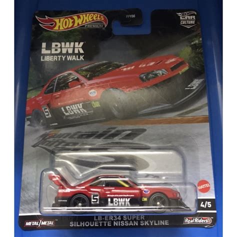 Hot Wheels LB ER34 Super Silhouette Nissan Skyline Liberty Walk Shopee Malaysia
