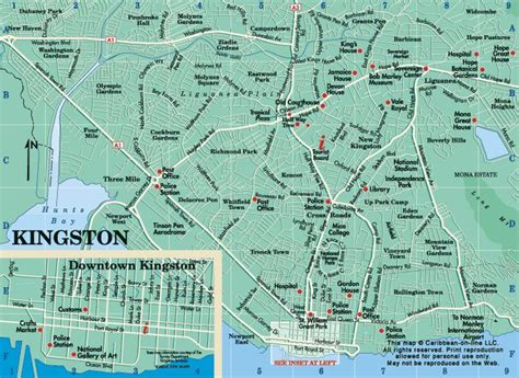 Map Of Kingston Jamaica Neighborhoods