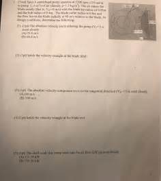 Solved A Centrifugal Pump Operates At 1200 Rpm 125 Rad S