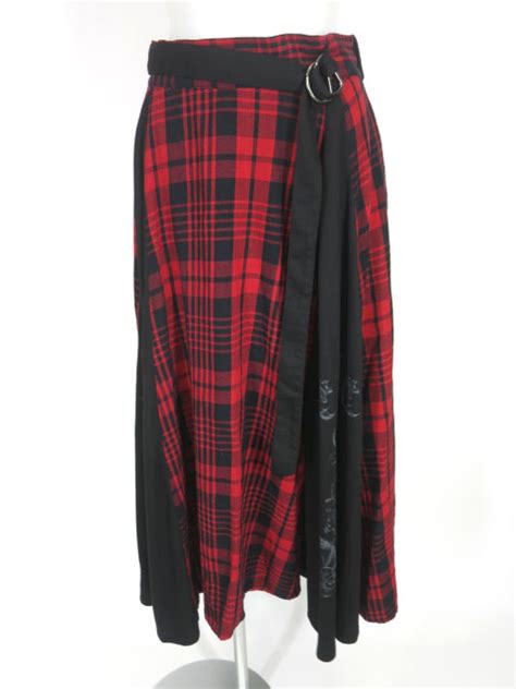 SEX POT チェック柄切替ロングスカート 高価買取ならTokyo Alice ゴシックロリータパンクデザイナーズブランド買取販売