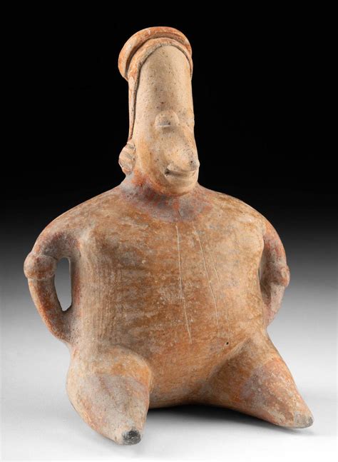 Sold At Auction Nayarit Seated Figure Nude Female Hands On Hips