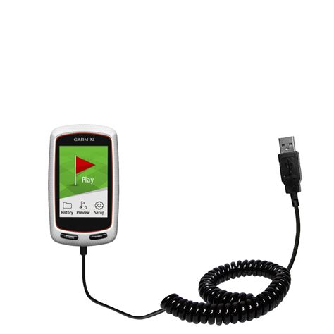 Coiled Power Hot Sync Usb Cable Suitable For The Garmin Approach G With Both Data And Charge