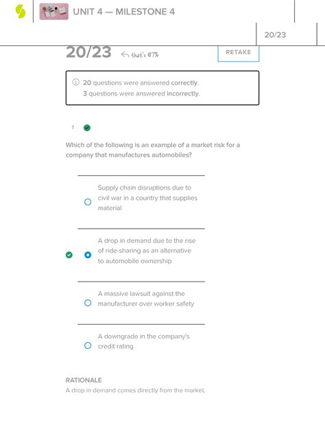 Sophia Pathways Principles Of Finance Unit Milestone That S