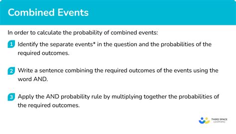 Combined Events Probability GCSE Maths Steps Examples