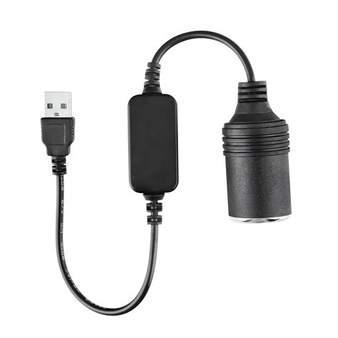 Usb Cigarette Lighter Adapter Fite On Usb A Male To 12v Car Cigarette