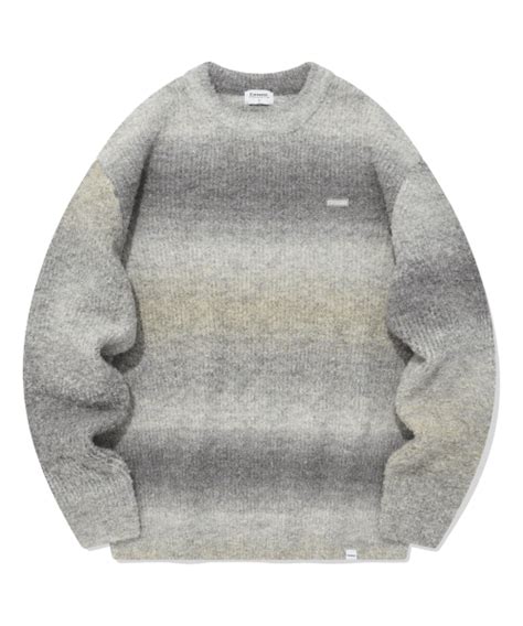 MUSINSA公式 COVERNAT Gradient crew neck knit gray