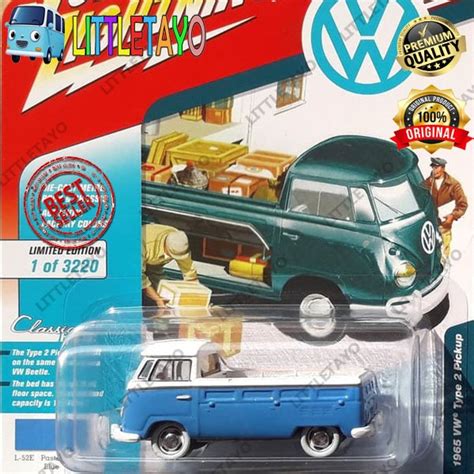 Jual JOHNNY LIGHTNING 1965 VW VOLKSWAGEN Type 2 PICKUP BIRU VW SERIES