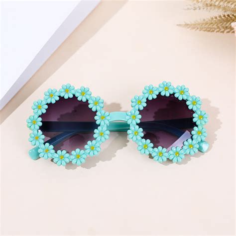 Green Flower Glasses Asian Cotton Fashion