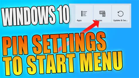 pin windows settings  start menu  windows  computersluggish