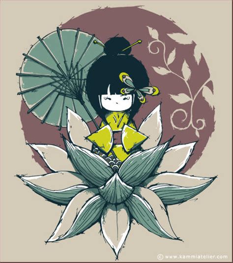Kokeshi doll lotus by NandaCorrea on DeviantArt