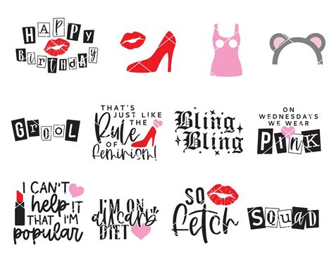 Mean Girls Inspired Svg Bundle Sassy Girl Quote Svg Burn Etsy