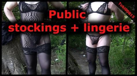 Stockings And Lingerie Crossdress At Public Gay Cruising Spot In Nature Tobi Xhamster