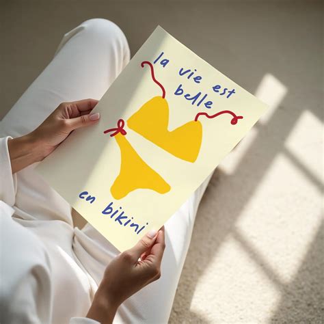 Kna Prints Pc Poster Bikini Summer Poster Seaside Serenity Summer