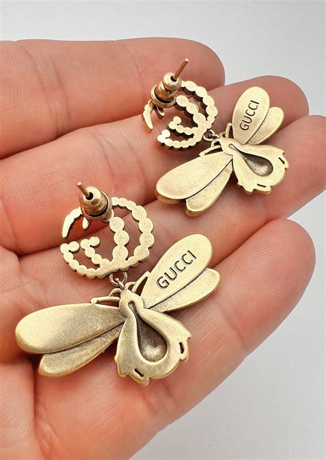 Gucci Bee Interlocking G W Crystals And Faux Pearls R Gem