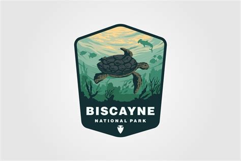 biscayne national park vintage logo vector symbol