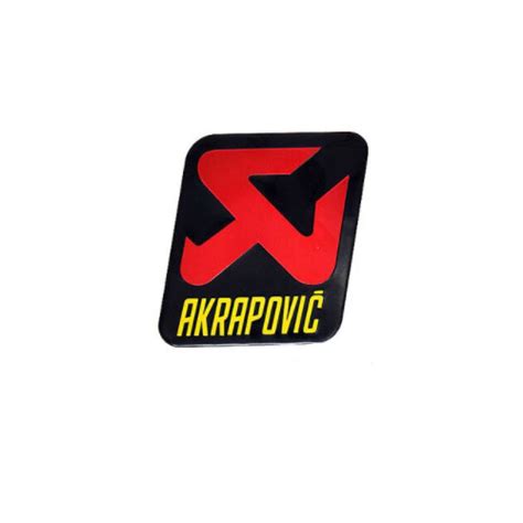 Naklejka aluminiowa AKRAPOVIC 3D na wydech duża