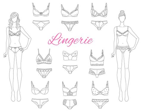 Fashionable Female Lingerie Collection Royalty Free Vector