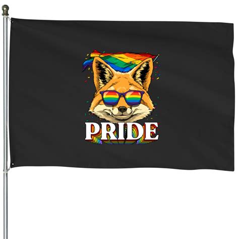Fox Gay Pride Lgbt Rainbow Flag Sunglasses Lgbtq House Flags Sold By Ileenhemsleys Sku