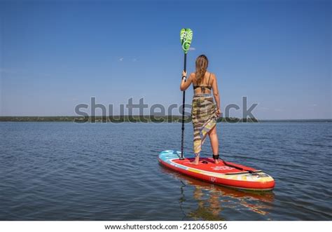 Sexy Girl Bikini Floats Sea On Stock Photo Shutterstock