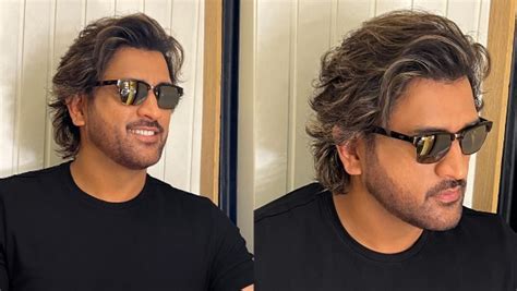 Ms Dhoni New Look Dhoni Reappears With Long Hair As Fans Bollywood Go