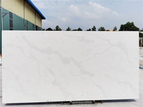 Q9201 Vietnam Made Calacatta White Quartz Slabs From Viet Nam