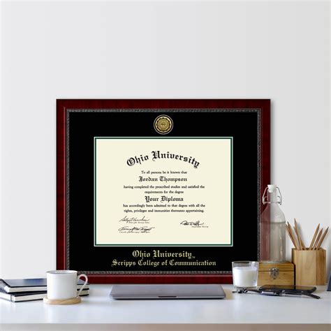 Ohio University Gold Engraved Medallion Diploma Frame In Sutton Item