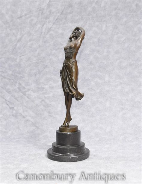 Colinet Deco Bronze Semi Naked Figurine Dancer