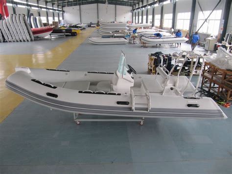 480cm Frp Rigid Inflatable Rib Boat 8 People With Front Locker Ss