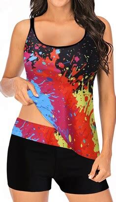 KCDING Transparent Bikini Underneath Sexy Naughty Hot Set Swimsuit Tie Dye Multi Women Printed