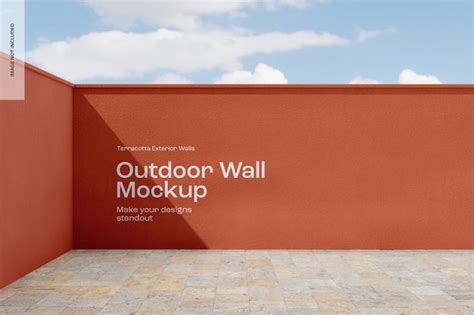 Premium Psd Outdoor Wall Mockup