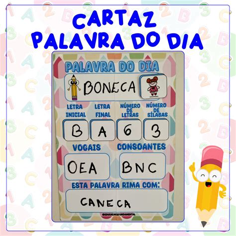 Letroso Palavra Do Dia - CARTAZ PALAVRA DO DIA - Educação é Fundamental | Hotmart