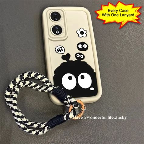 Casing Hp Infinix Hot Pro Plus Terbaru Kartun Bola Batu Bara Kecil Lanyard Anti Fall