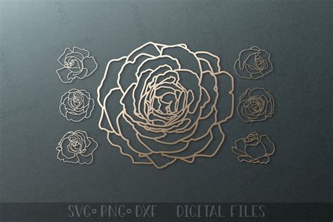 Rose SVG Bundle Rose Blume Svg Rosen Svg Digitale SVG PNG DXF