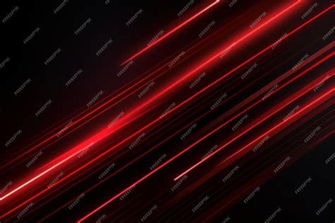 Premium Photo Red Neon Lines On A Black Background Generative Ai