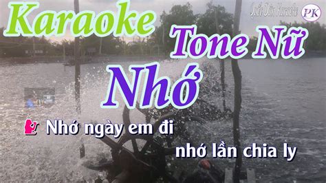 Karaoke Nhớ Bossa Nova Tone Nữ La Thứ Am Quốc Dân Karaoke YouTube