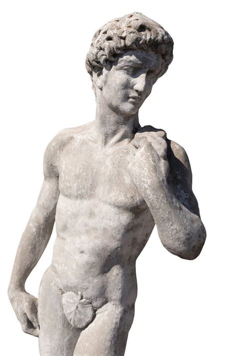Ancient Stone Sculpture Of Naked Man On White Background Stock Image Image Of Aerials