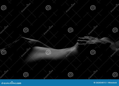 Female Nude Silhouette Black And White Portrait Stock Image Image Of Makeup Care