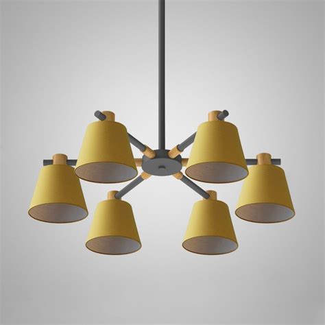 Потолочная люстра на штанге NATURA A YELLOW 6 | Люстра, Плафон, Светильники