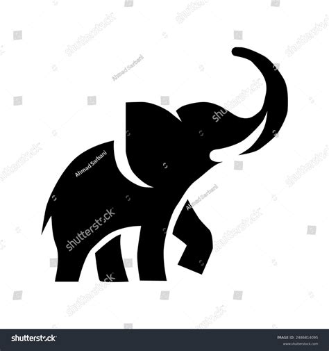 Elephant Logo Social Media Post T Stock Vector (Royalty Free