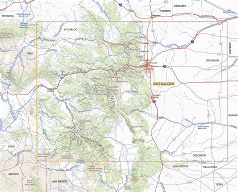 colorado   united states map map