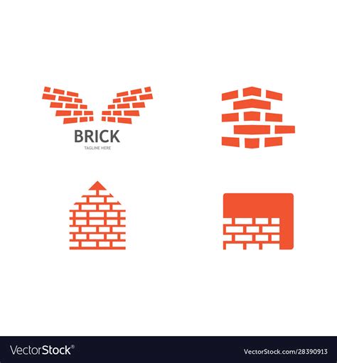 Brick wall logo Royalty Free Vector Image - VectorStock