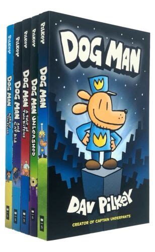 Dog Man Series Dav Pilkey Collection 5 Books Pack Set Lord Of The Fleas