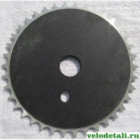 Звезда на правый шатун велосипеда BMX, алюминиевая, 38 зубьев.