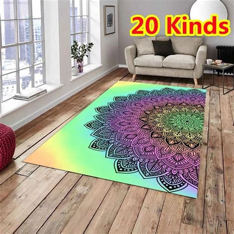 Bohemian Mandala Area Rug Carpet Floral Flower Floor Door Corridor