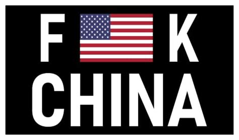 Amazon Fuck China Sticker Made In USA Multiple Sizes To Fit A Phone To A Car Bumper