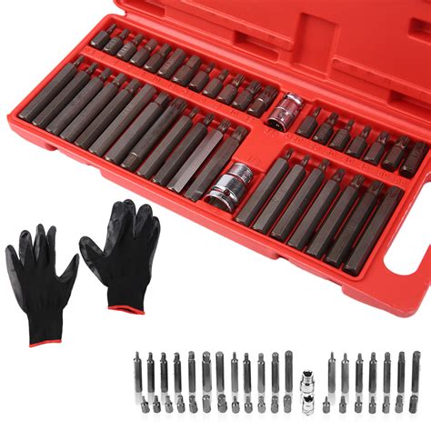 Pcs Torx Star Spline Hex Socket Bit Set Outil Kit Garage Outils