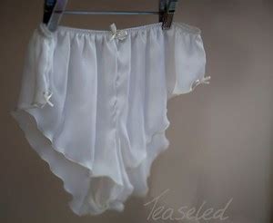French Knickers Silky Satin Panties Bridal Bride Sexy Ivory Or White Lingerie EBay